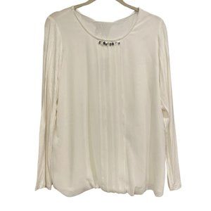 Just White Women's Tank Top Blouse White Size 42